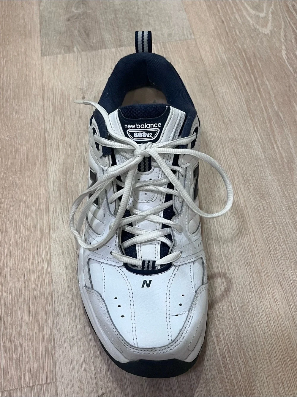 New Balance 608v2 Chunky Dad Shoes White Navy US Men 10.5 Wide